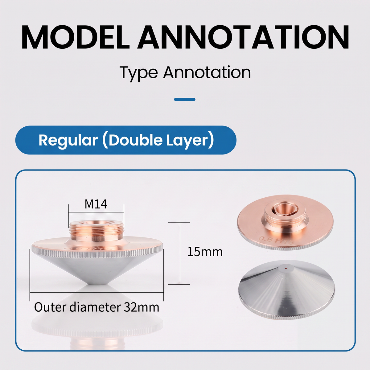 Nozzle Laser Cutting Machine Double-Layer  D32, 1.0-8.0